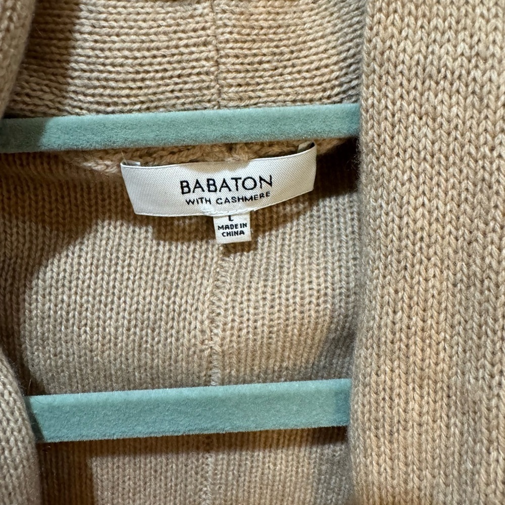 Babaton Beekman Wool Cashmere Open Front Cardigan Size L - Picture 6 of 9